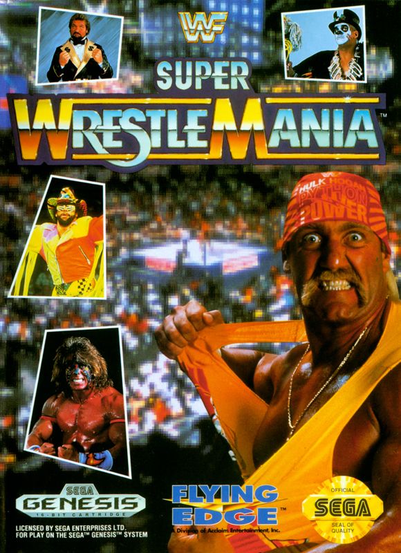 WWF Super WrestleMania box art for Sega Mega Drive